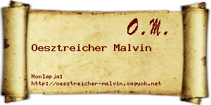 Oesztreicher Malvin névjegykártya